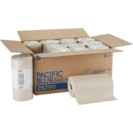 Pacific Blue Perforated Paper Towels, Brown, 12 PK GPC28290